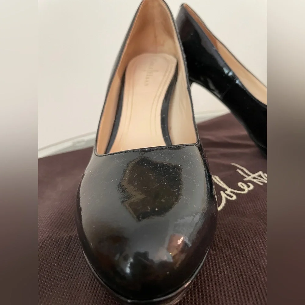 Cole Hasn Patent Leather Pumps 8.5 Black EUC